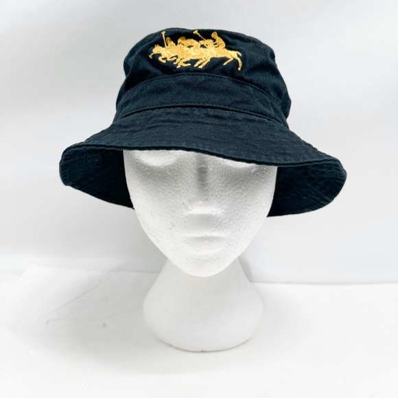 Polo Ralph Lauren Lunar New Year Gold Triple Pony Black Bucket Hat - Picture 1 of 8